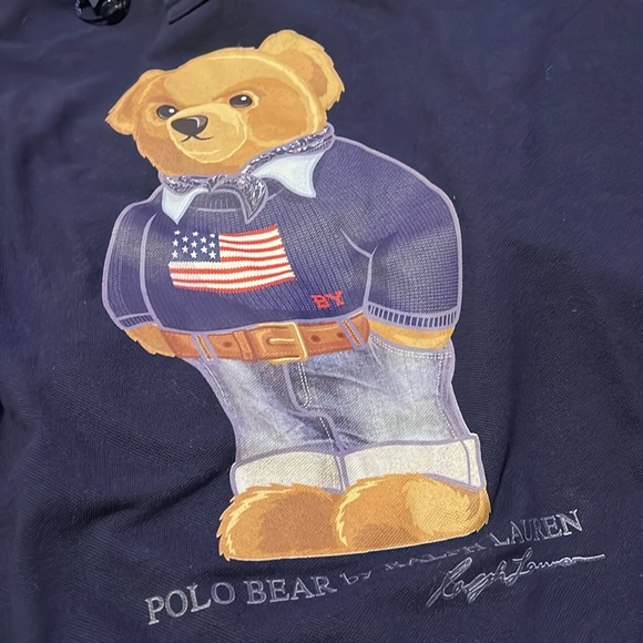 NWT Polo Ralph Lauren blue USA Bear Polo Shirt - Picture 2 of 6